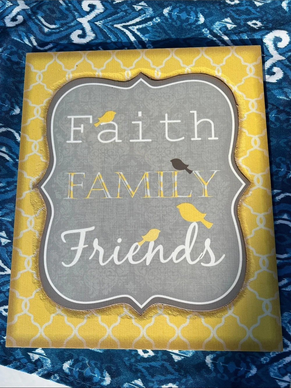 Yellow and Gray 'Faith Family Friends' & 'Live Laugh Love' Wall Art Set